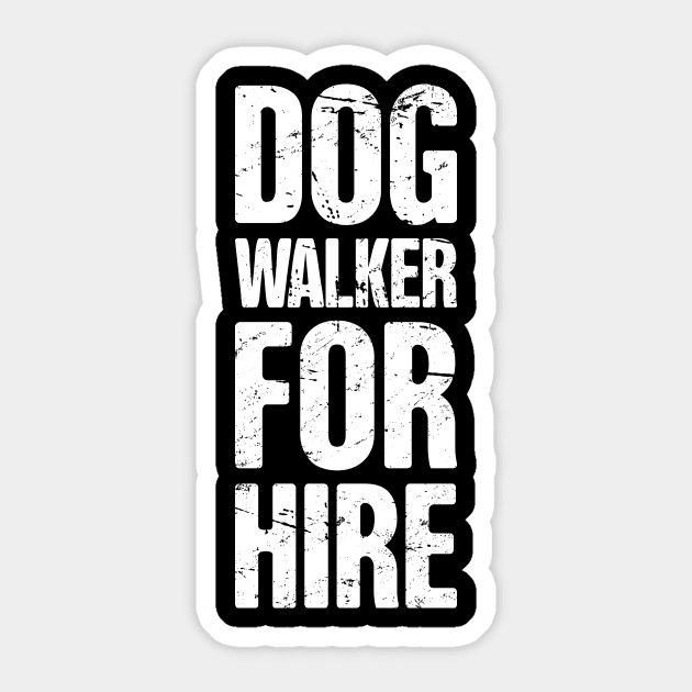 Funny Dog Walking Gift For Dog Walker Sticker by MeatMan